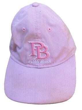 Vintage PEBBLE BEACH Baseball Hat Women's The Game Golf Pink Adjustable Cap